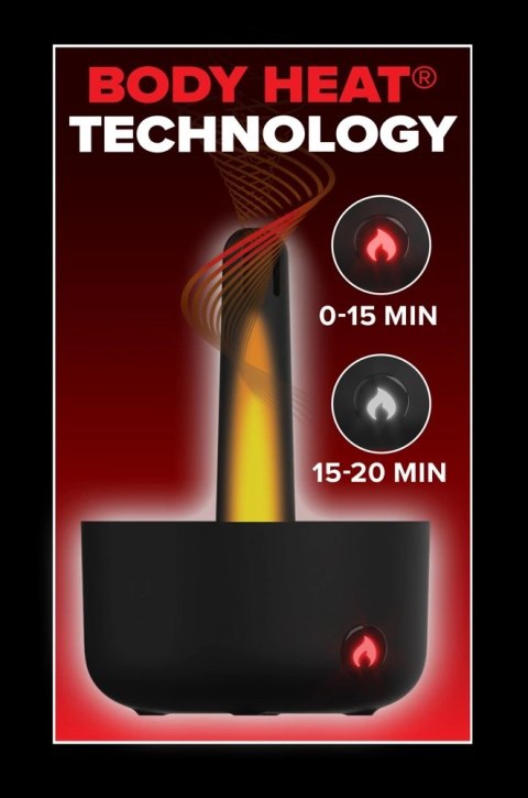 PDX Elite Milk Me Hotter Black - automatyczna maszyna intymna z funkcją podgrzewania