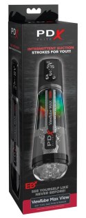 PDX Elite ViewTube MAX Black - Automatyczna maszyna intymna LED 30,5 cm