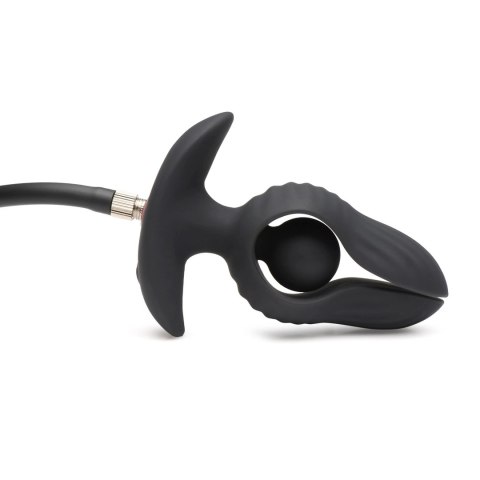 Perla Oscura Model 056719 - Wibrujący korek anatomiczny, pompowany, czarny, pilot