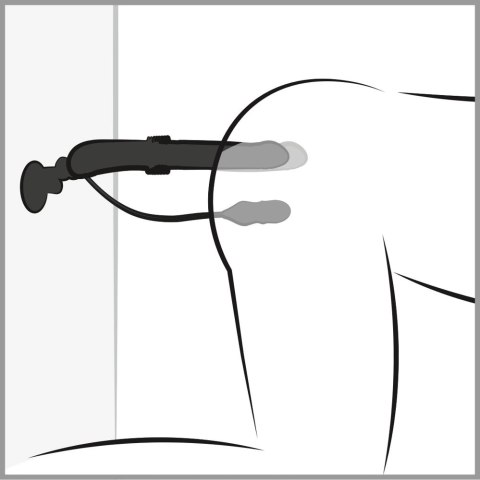 Pipedream FFS Ultimate Silicone Thruster - system ruchomy, silikonowy, czarny