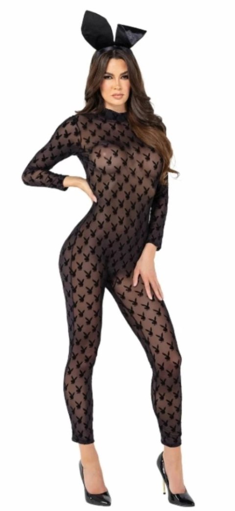 Playboy Lingerie Zestaw 2-częściowy Bunny Black - logo & uszy One Size