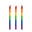 Pride Candles Zestaw 3 Kolorowych Świec Rainbow Drip 19cm Bezzapachowe