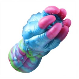 XR Brands Asstra silikonowa maszyna intymna niebiesko-fioletowa 18 cm