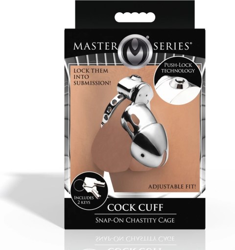 XR Brands Chastity Cage Metalowa Srebrna Regulowana 3.25 cala