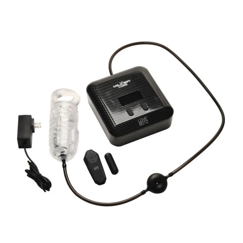 XR Brands El Milker Stamina - Automatyczny system z funkcją ssania i wibracji, transparentny