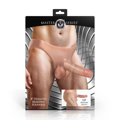 XR Brands Stealth silikonowy system intymny z paskami 20 cm hollow