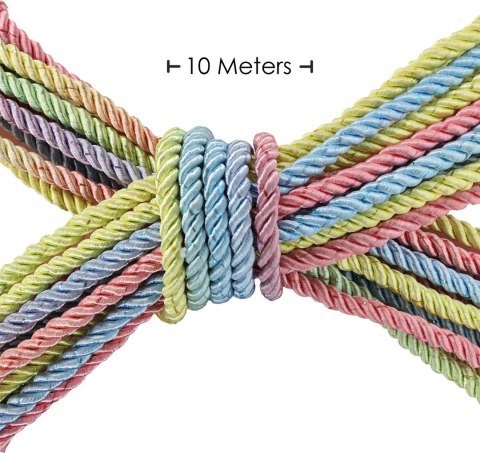 SINNER GEAR Lina wiązaniowa 10 m wielokolorowa pastelowa - poliester