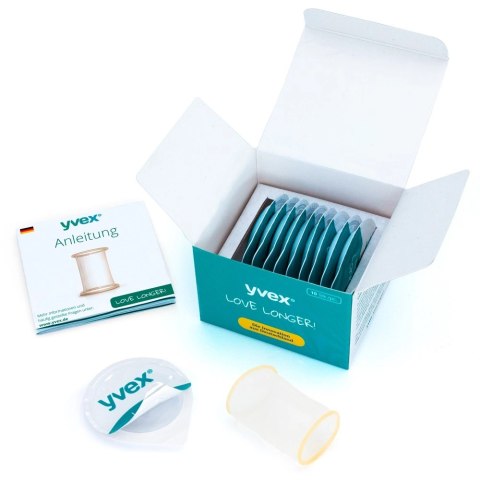 Yvex Love Longer - zestaw 10 elastycznych nakładek anatomicznych, 5 cm