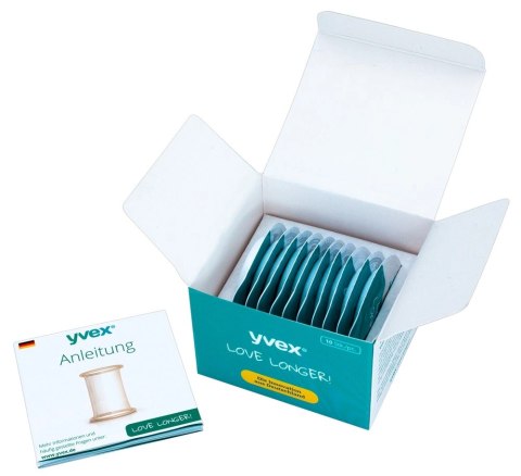 Yvex Love Longer - zestaw 10 elastycznych nakładek anatomicznych, 5 cm