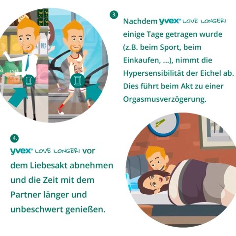 Yvex Love Longer - zestaw 10 elastycznych nakładek anatomicznych, 5 cm