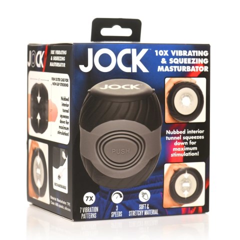 Curve Toys 10X Black - Wibrująca maszyna intymna z funkcją ściskania