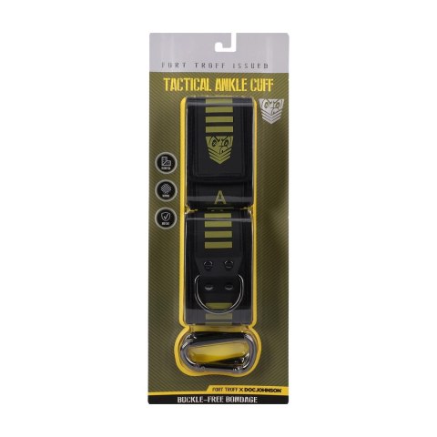 Doc Johnson Tactical Ankle Cuffs Black/Green regulowane neoprenowe