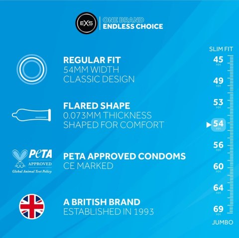 EXS Smiley Face Regular prezerwatywy 12 szt. bezzapachowe 54mm