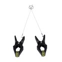 Hardwire Hangers Black/Green - Profesjonalne klamry z szerokimi podkładkami