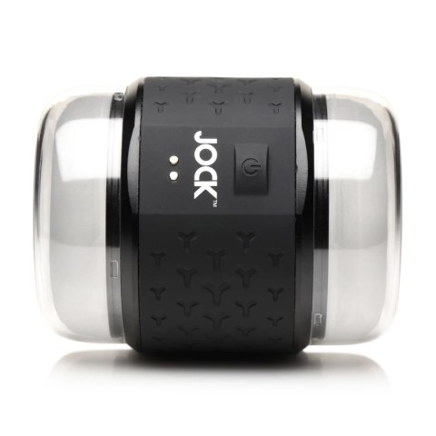 JOCK Double Stroker Black - wibrująca maszyna intymna, dwustronna, IPX7