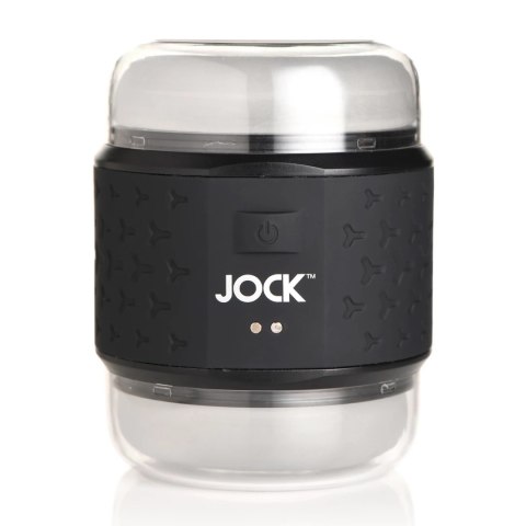 JOCK Double Stroker Black - wibrująca maszyna intymna, dwustronna, IPX7