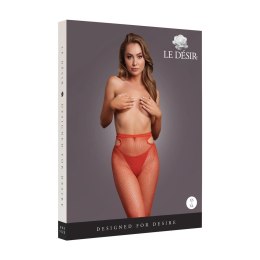 Leg Avenue Shimmering Tights Red/Gold Glitter Cut-Out One Size