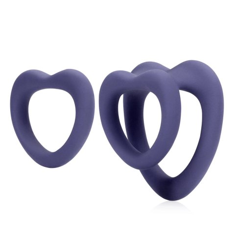 Loveline Heart Ring Set Violet Storm - Zestaw Pierścieni Anatomicznych 2 szt.