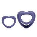 Loveline Heart Ring Set Violet Storm - Zestaw Pierścieni Anatomicznych 2 szt.