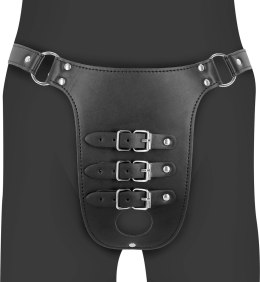 OUCH! Xtreme pas intymny PU Leather z paskami, czarny, regulowany