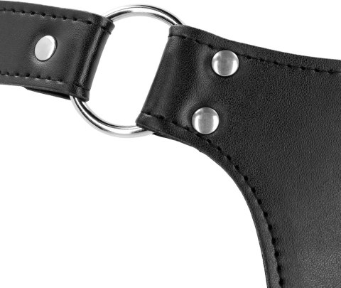 OUCH! Xtreme pas intymny PU Leather z paskami, czarny, regulowany
