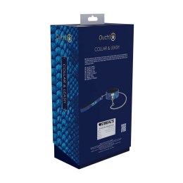 Ouch! Florence Collection Obroża z Smyczą Niebieska Skorzana Fashion