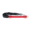 Ouch! Milan Collection Flogger Black/Red - skorzany model z designerskim wykończeniem