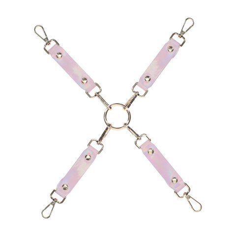 Ouch! Paris Collection Hogtie Connectors Pink - system łączący, skora ekologiczna