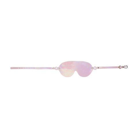 Ouch! Paris Collection Mask Blindfold Pink - skorzana opaska na oczy