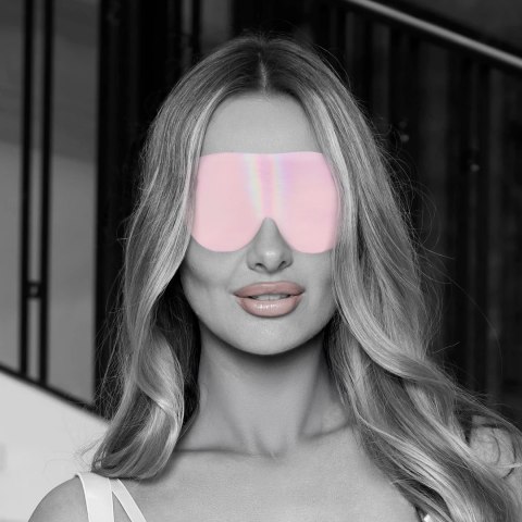 Ouch! Paris Collection Mask Blindfold Pink - skorzana opaska na oczy