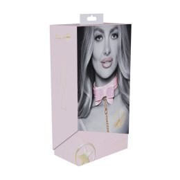 Ouch! Paris Collection Obroża z Smyczą Rożowa Skora Ekologiczna