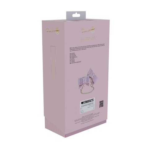 Ouch! Paris Collection kajdanki skorzane rożowe high fashion