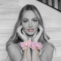Ouch! Paris Collection kajdanki skorzane rożowe high fashion