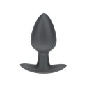 Ouch! Smooth Silicone Plug Medium 7,9 cm Gunmetal - anatomiczny kształt
