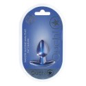 Ouch! Smooth Silicone Plug Small 6,5 cm Metaliczny Niebieski
