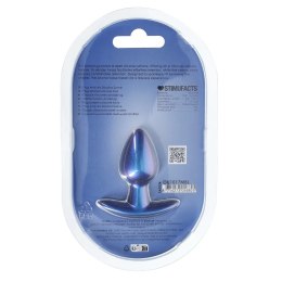 Ouch! Smooth Silicone Plug Small 6,5 cm Metaliczny Niebieski