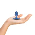 Ouch! Smooth Silicone Plug Small 6,5 cm Metaliczny Niebieski