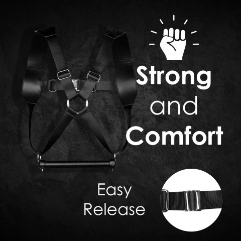 Ouch! Uprząż regulowana skorzana model Black - system mocowań