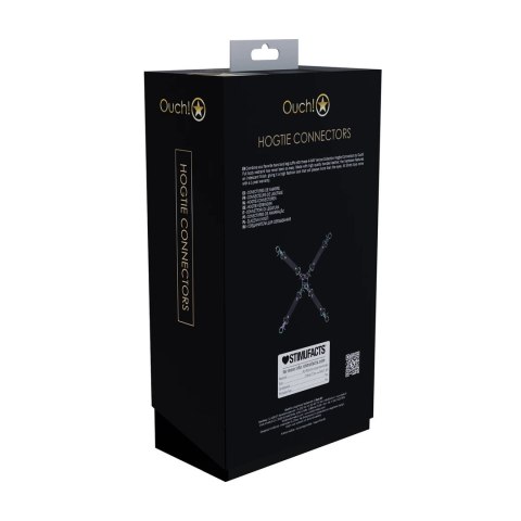 Ouch! Venice Collection 4-Way Hogtie Connectors czarne, skorzane
