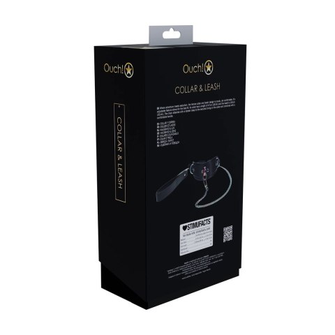 Ouch! Venice Collection Kajdanki Skorzane Czarny Iridescent Design