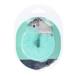 Ouch! Wytrzymałe kajdanki z futerkiem - zielone Powder Green
