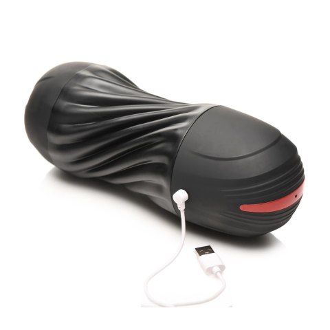 XR Brands Sucking Vibrating System Black - automatyczna maszyna intymna TPE