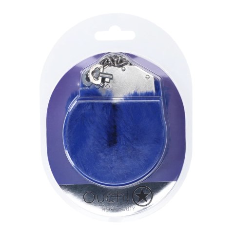 Sinner Gear Kajdanki Fluffy Granatowe z Miękkim Obszyciem Heavy Duty