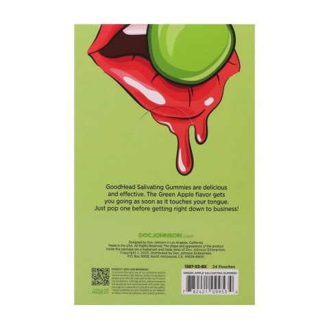 Doc Johnson Goodhead Zielone Jabłko Żelki Orzeźwiające 24x12g