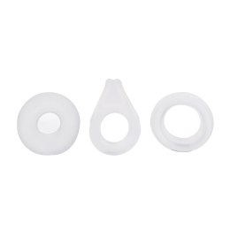 Doc Johnson Raw Set - Zestaw 3 pierścieni z elastycznego silikonu, transparentne