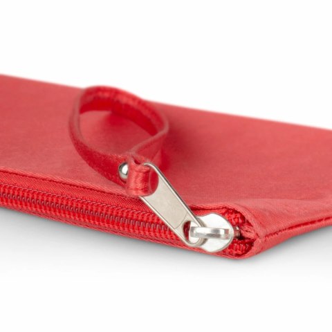 EasyToys Etui na akcesoria z zamkiem błyskawicznym czerwone 24x10cm
