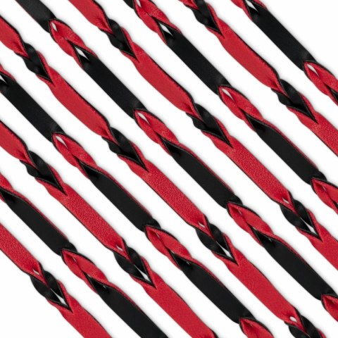 Fetish Collection Flogger 64 cm czerwono-czarny z rączką PU