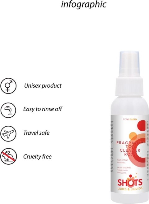 Fragrance Rose Spray Cleaner 100 ml - odświeżający płyn do pielęgnacji modeli intymnych
