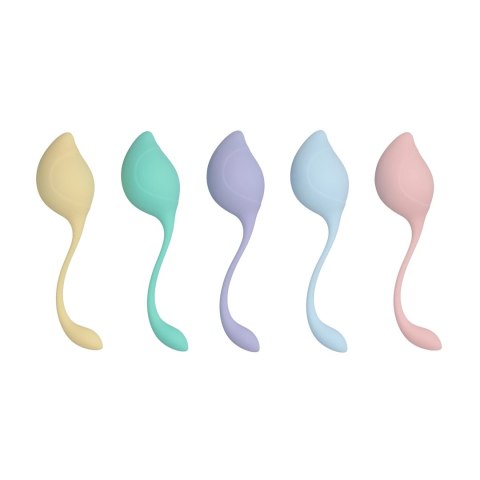 Loveline Pelvic Stem Kegel Kit zestaw kulek do ćwiczeń mięśni, 5 szt. Multicolor