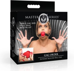 XR Brands Gag Order Extreme silikonowy ochraniacz ust czerwony